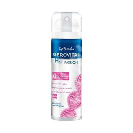 Deodorant antiperspirant Gerovital H3 Passion, 150 ml, Farmec