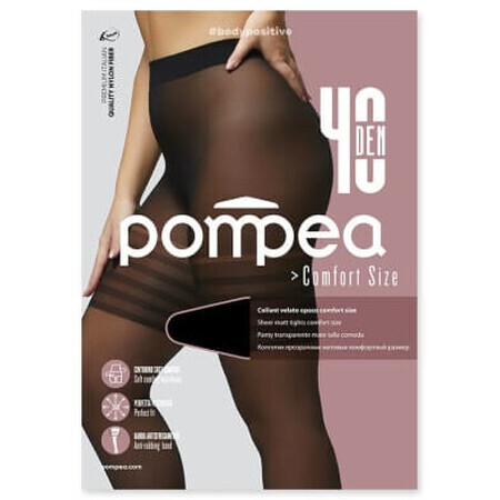 Pompea Comfort Damenkleider Größe 40 DEN XXL schwarz, 1 Stück