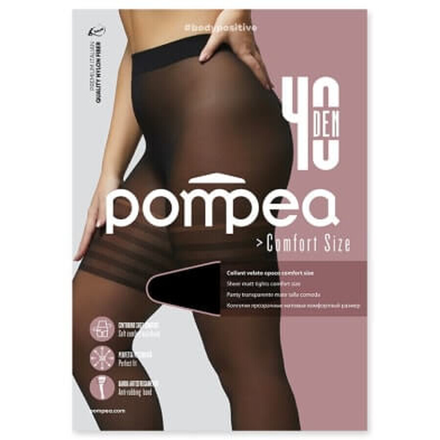 Pompea Comfort Damenkleider Größe 40 DEN XXL schwarz, 1 Stück