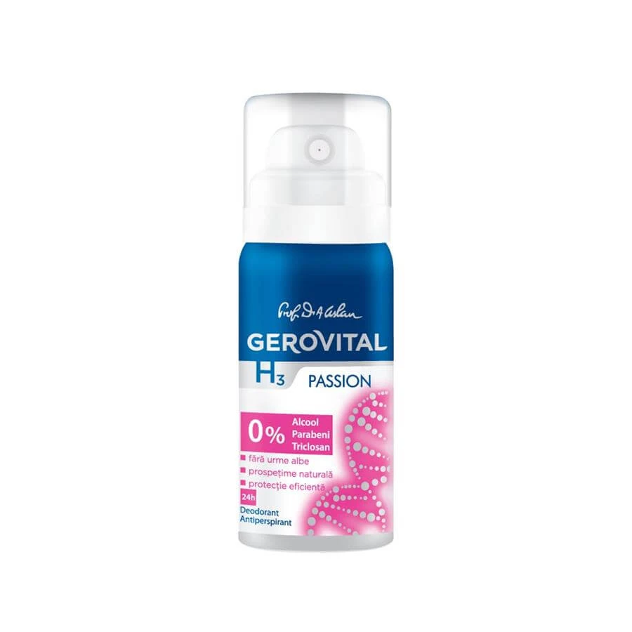 Gerovital H3 Passion Antitranspirant Deospray, 40 ml, Farmec