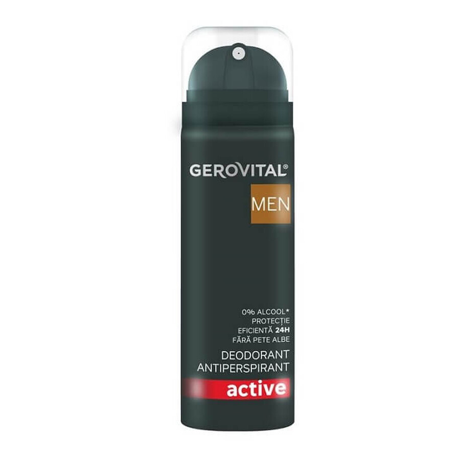 Gerovital Men Active Antitranspirant Deodorant, 150 ml, Farmec