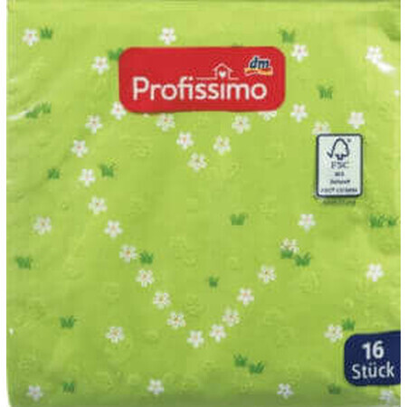 Profissimo Servetele, 3 straturi, motiv inima florala, 25 x 25 cm, 16 buc