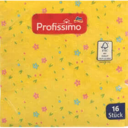 Profissimo Servetele, 3-ply,motiv  flori de primavara, 25 x 25 cm, 16 buc