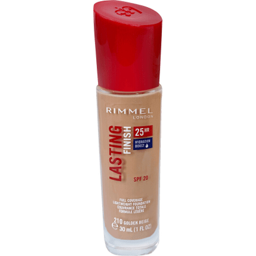 Rimmel London Fond de ten Lasting Finish 25h,210 Golden Beige, 30 ml