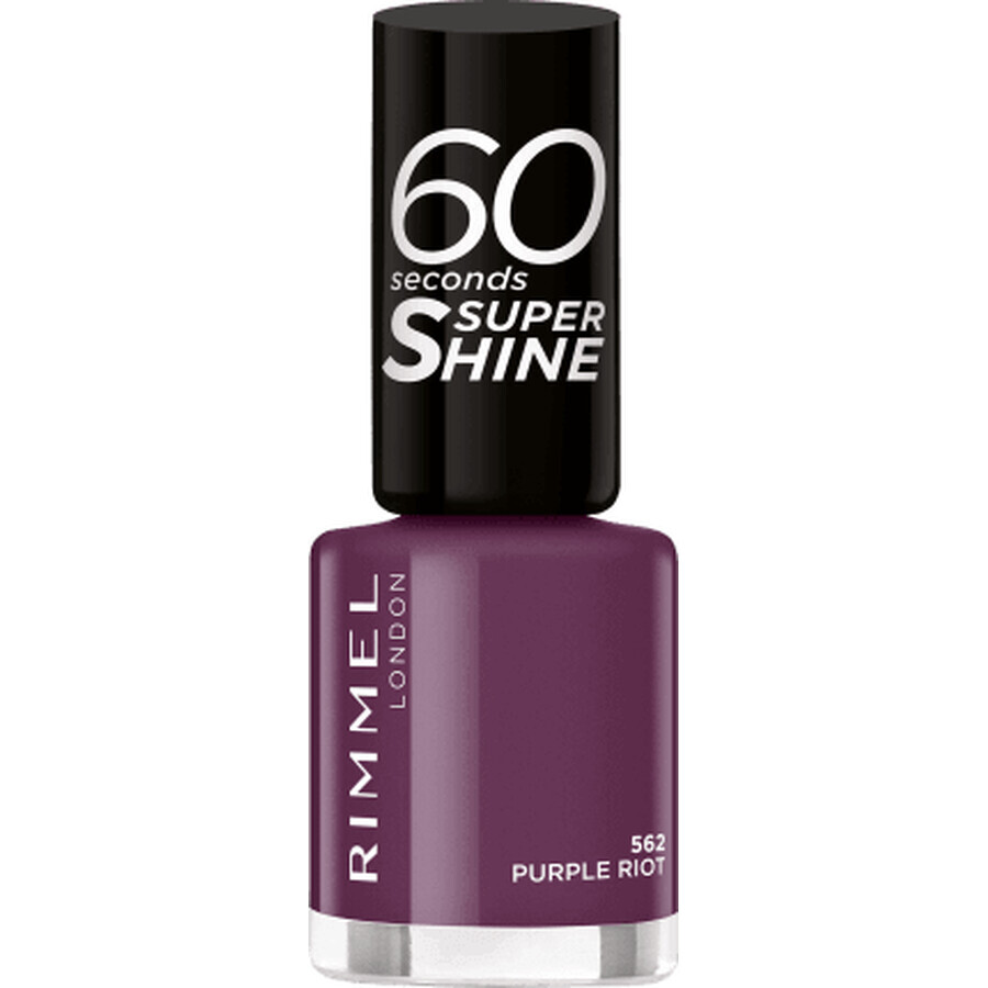 Rimmel London Nagellack 60 Seconds Super Shine 562 Purple Riot, 8 ml