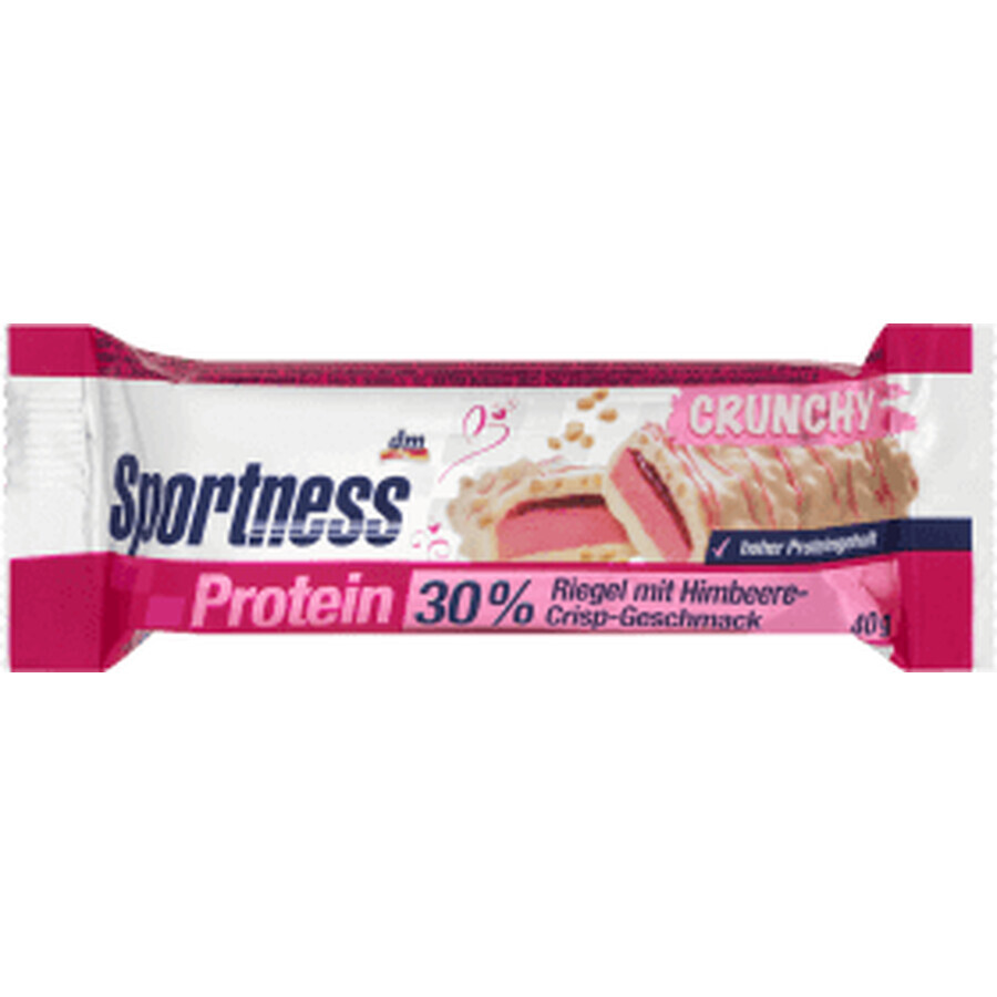 Sportness Baton proteic aromă de zmeură și crisp, 40 g