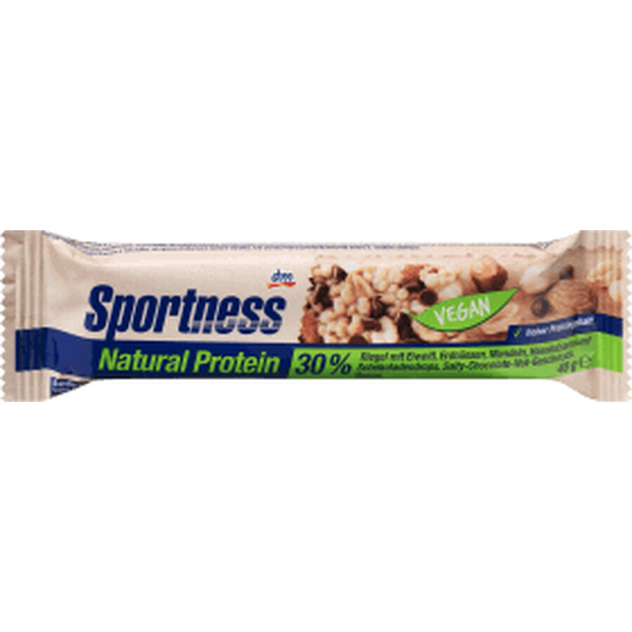 Sportness Baton proteic cu aromă de ciocolată și nuci sărate, 40 g