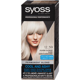 Syoss Color Vopsea de păr permanentă 12-59 Cool Platinum Blond, 1 buc