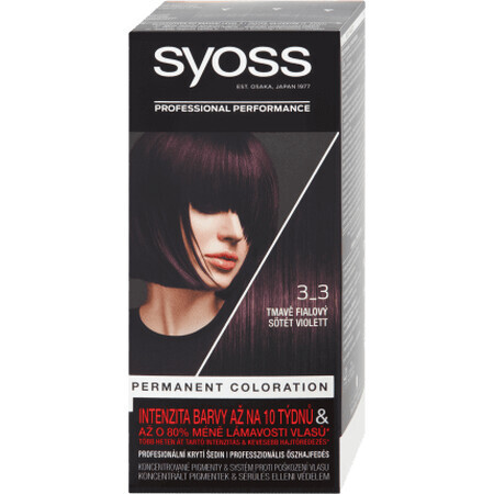 Syoss Color Dauerhafte Haarfarbe 3-3 Dunkelviolett, 1 Stück