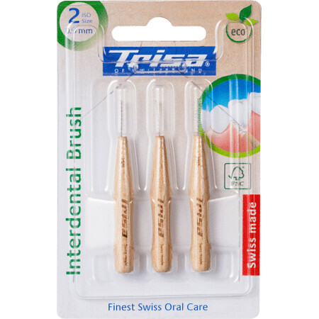 TRISA Wooden interdental brushes, 3 pcs