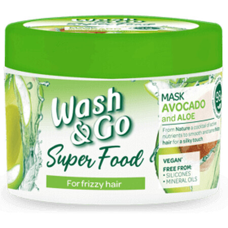 Wash&Go Mască de păr cu avocado pentru păr rebel, 300 ml