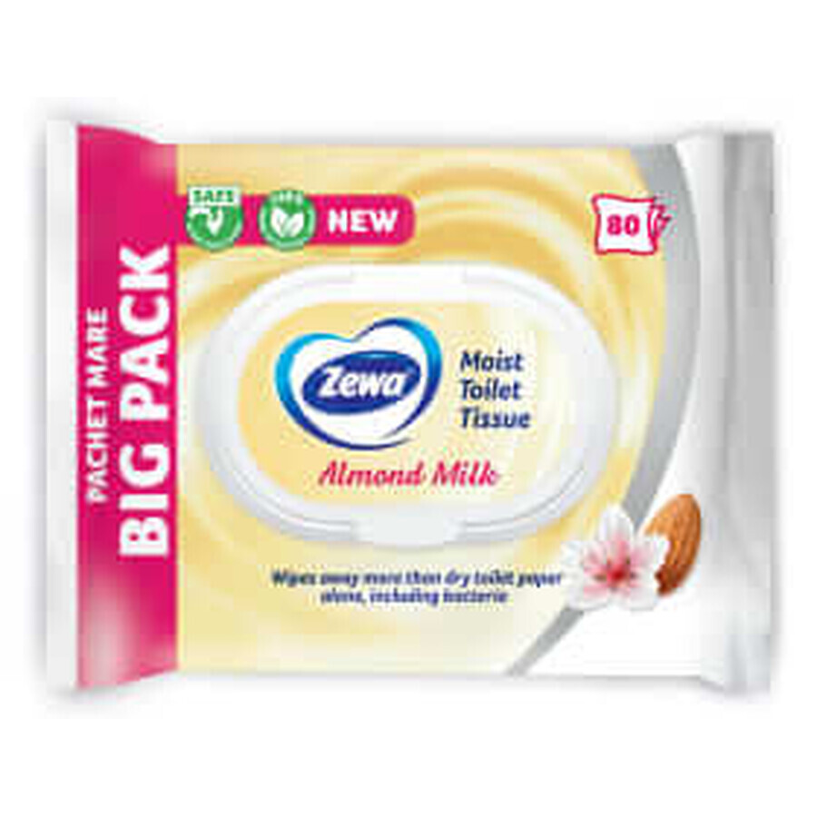 Zewa Feuchtes Toilettenpapier fast Milch, 80 Stück